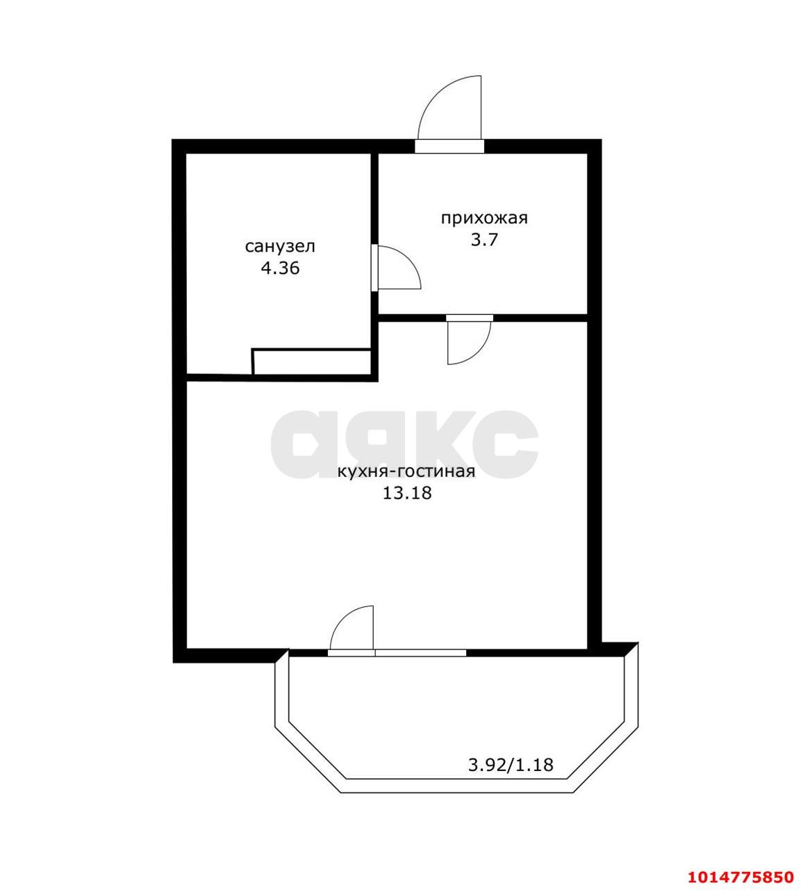 Фото №9: Студия 21 м² - Краснодар, Светлоград, ул. Красных Партизан, 1/4к16