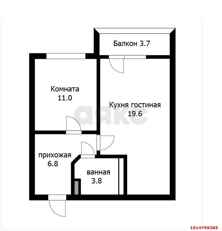 Фото №7: 1-комнатная квартира 47 м² - Краснодар, ЖК Парк у Дома, ул. Героя Владислава Посадского, 17к2