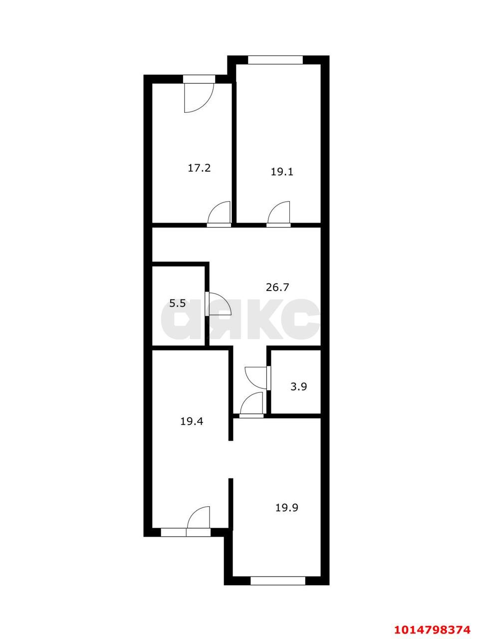Фото №13: 3-комнатная квартира 128 м² - Краснодар, жилой комплекс Триумф, ул. имени П.М. Гаврилова, 27