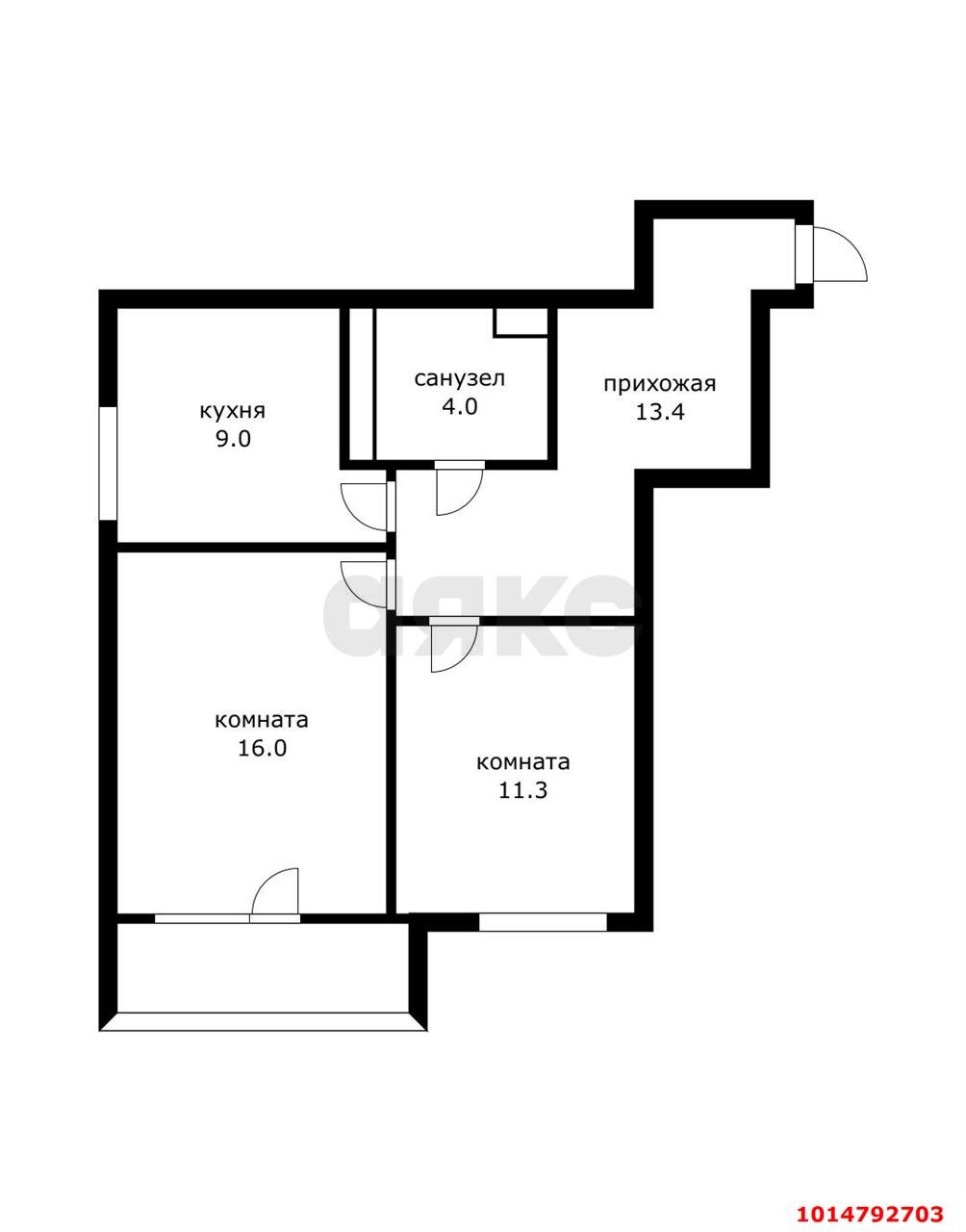 Фото №17: 2-комнатная квартира 55 м² - Краснодар, ЖК На Садовой, ул. Садовая, 159к2