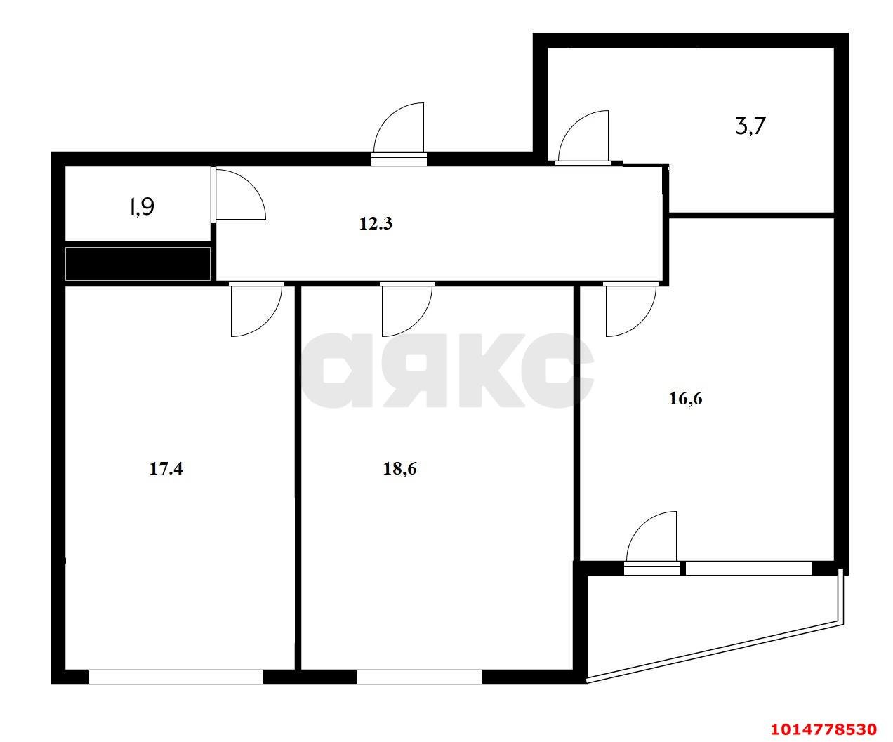 Фото №18: 2-комнатная квартира 72 м² - Краснодар, Солнечный, ул. Казбекская, 1