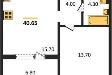 Фото №1: 1-комнатная квартира 40 м² - Краснодар, мкр. ЖК Все Свои Вип, ул. Колхозная, 5/2