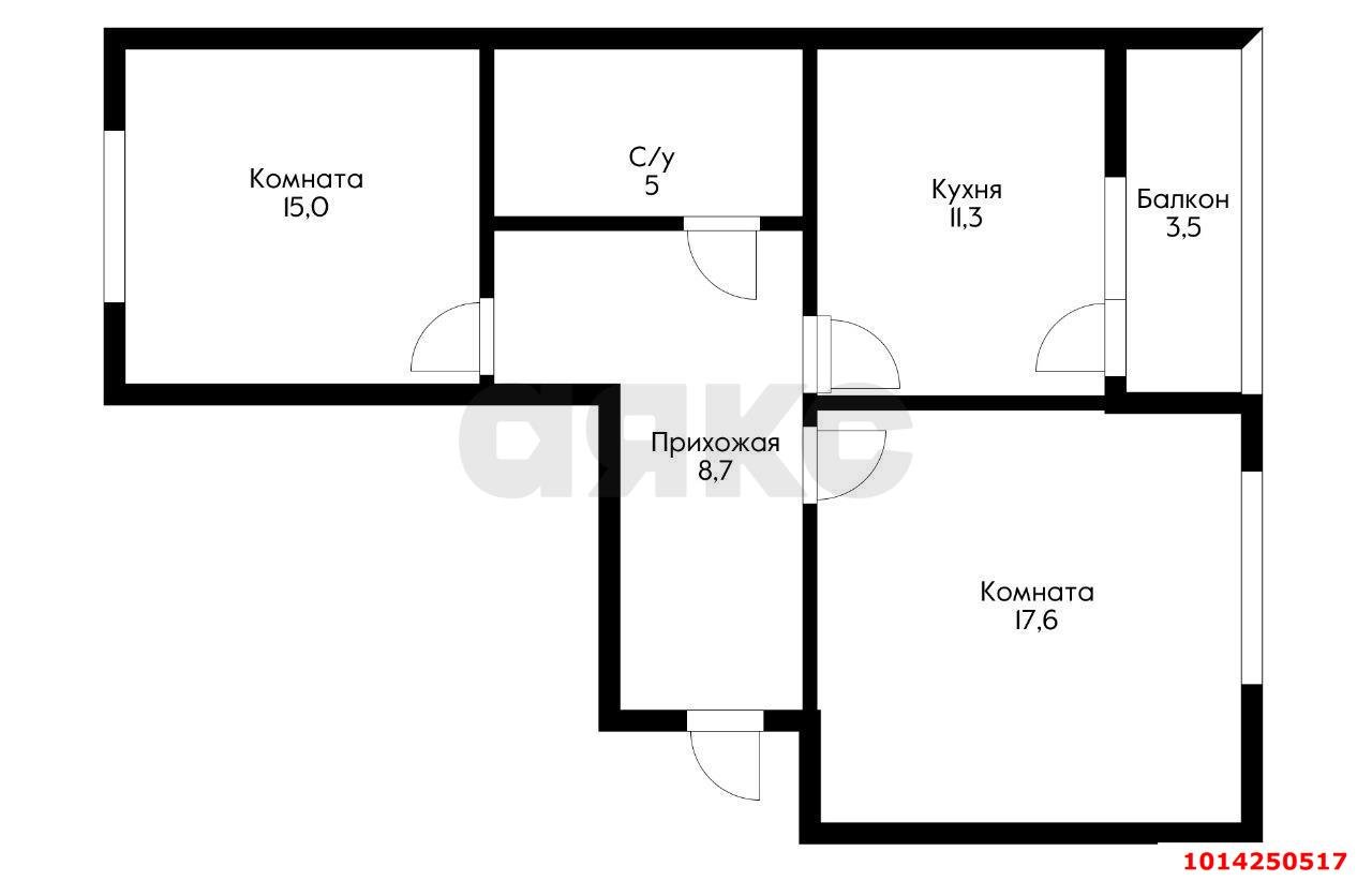 Фото №16: 2-комнатная квартира 61 м² - Краснодар, ЖК Перспектива, ул. Героев-Разведчиков, 12