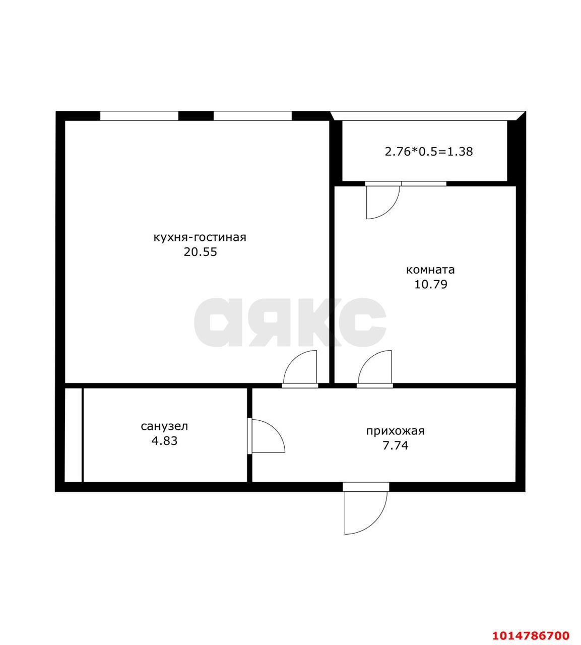 Фото №7: 1-комнатная квартира 40 м² - Краснодар, жилой комплекс Новые Сезоны, ул. Скандинавская, 1к12