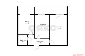 Фото №3: 2-комнатная квартира 61 м² - Краснодар, мкр. Музыкальный, ул. Российская, 267Д