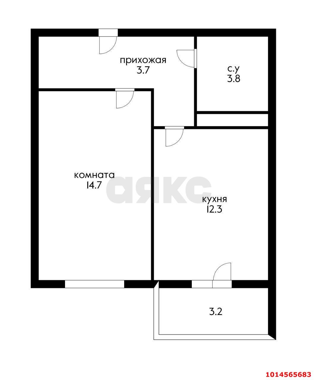Фото №12: 1-комнатная квартира 39 м² - Краснодар, Парк Победы, ул. Героя Пешкова, 14
