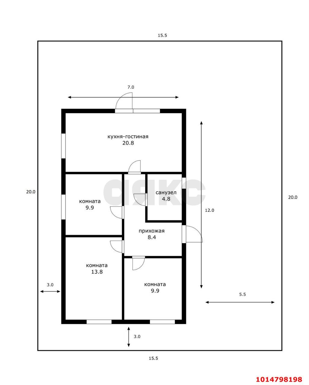 Фото №2: Дом 71 м² + 3 сот. - Южный, коттеджный  Южная столица, пер. Анапский, 6