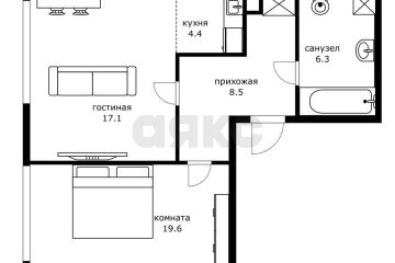 Фото №3: 2-комнатная квартира 55 м² - Краснодар, мкр. ЖК Девелопмент Плаза, ул. имени 40-летия Победы, 33Г