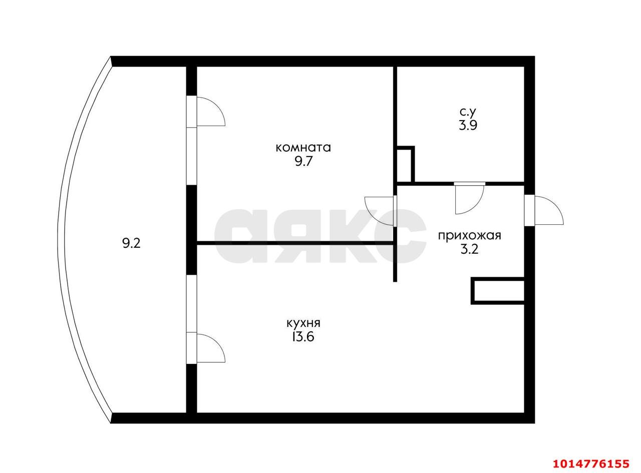 Фото №9: 1-комнатная квартира 39 м² - Краснодар, жилой комплекс Самолёт-4, ул. Ивана Беличенко, 89
