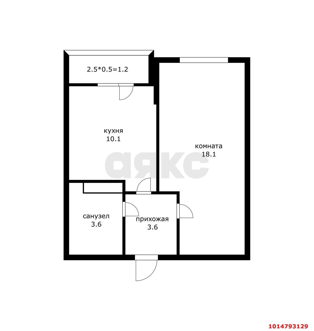 Фото №3: 1-комнатная квартира 35 м² - Краснодар, жилой комплекс Дыхание, ул. Лётчика Позднякова, 2к7