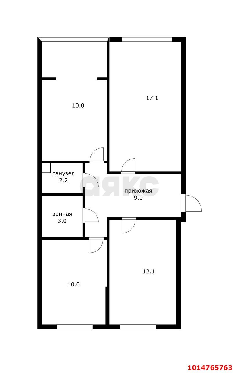 Фото №14: 3-комнатная квартира 66 м² - Краснодар, жилой комплекс Спортивная Деревня, ул. имени Генерала Корнилова, 14