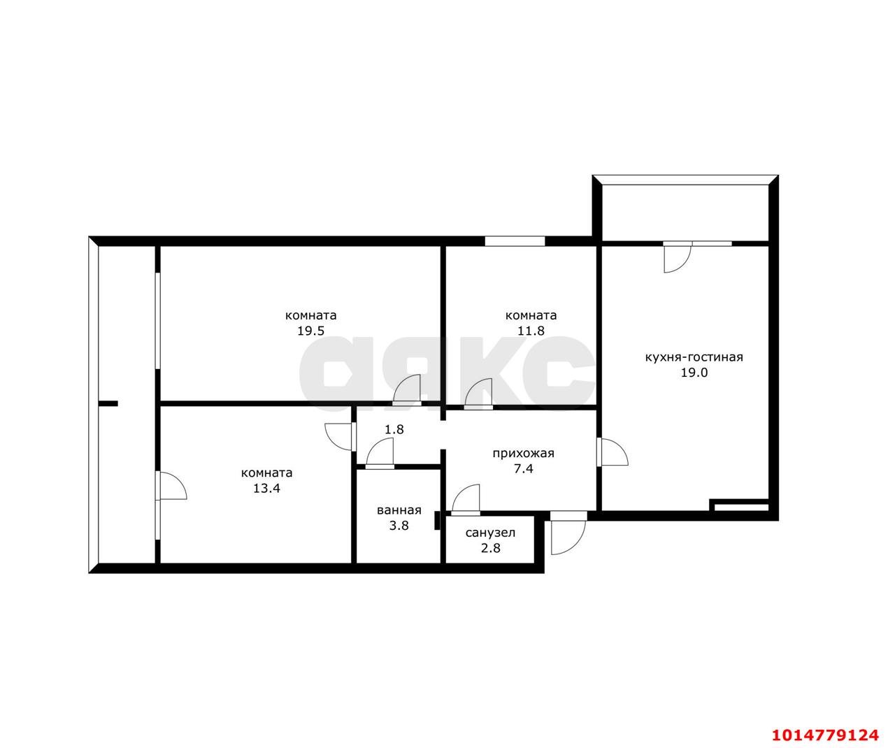 Фото №14: 3-комнатная квартира 95 м² - Краснодар, Славянский, ул. Красных Партизан, 109