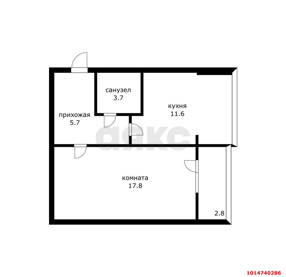 Фото №10: 1-комнатная квартира 44 м² - Краснодар, Музыкальный, ул. имени Сергея Есенина, 98