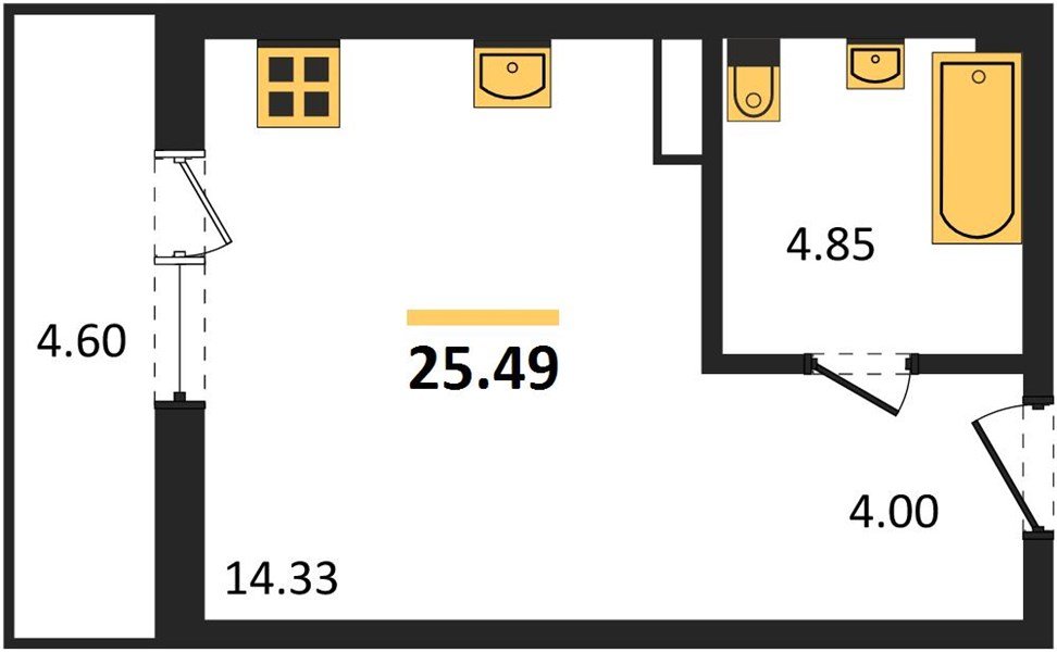Фото №1: Студия 26 м² - Краснодар, Фестивальный, ул. Круговая, 4/1к1