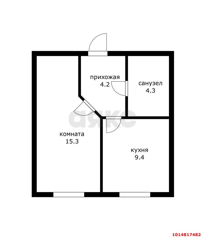 Фото №9: 1-комнатная квартира 33 м² - Краснодар, Молодёжный, ул. Зеленоградская, 45