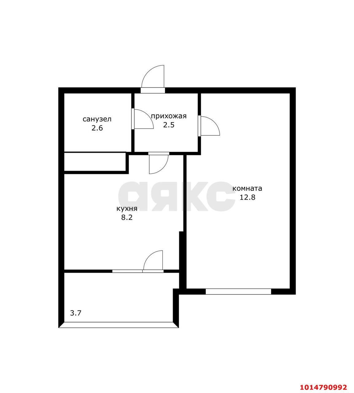 Фото №13: 1-комнатная квартира 31 м² - Краснодар, жилой комплекс Грани, ул. Западный Обход, 45к1