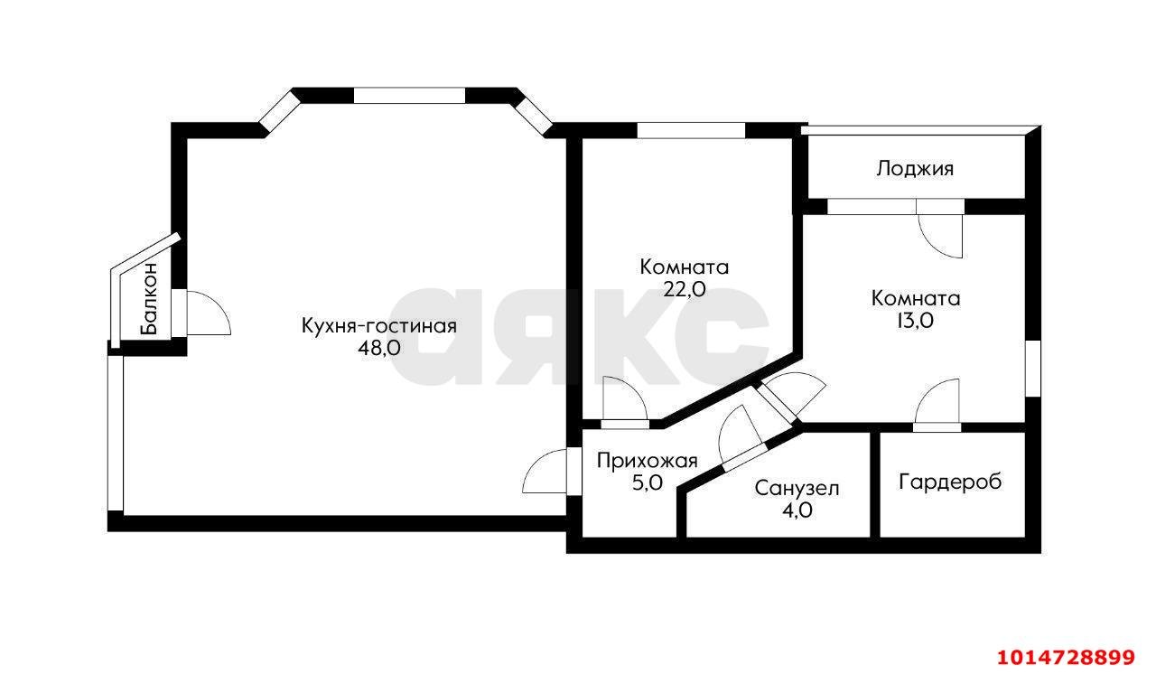 Фото №13: 2-комнатная квартира 103 м² - Краснодар, Музыкальный, ул. имени И.И. Дунаевского, 26