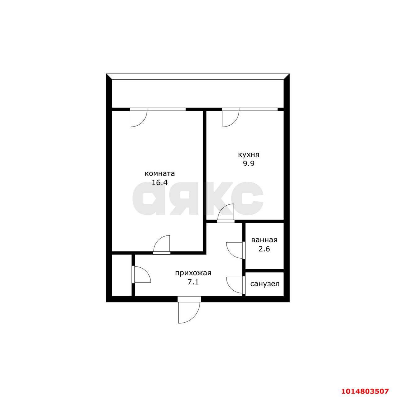Фото №6: 1-комнатная квартира 38 м² - Краснодар, Черёмушки, ул. Ставропольская, 155