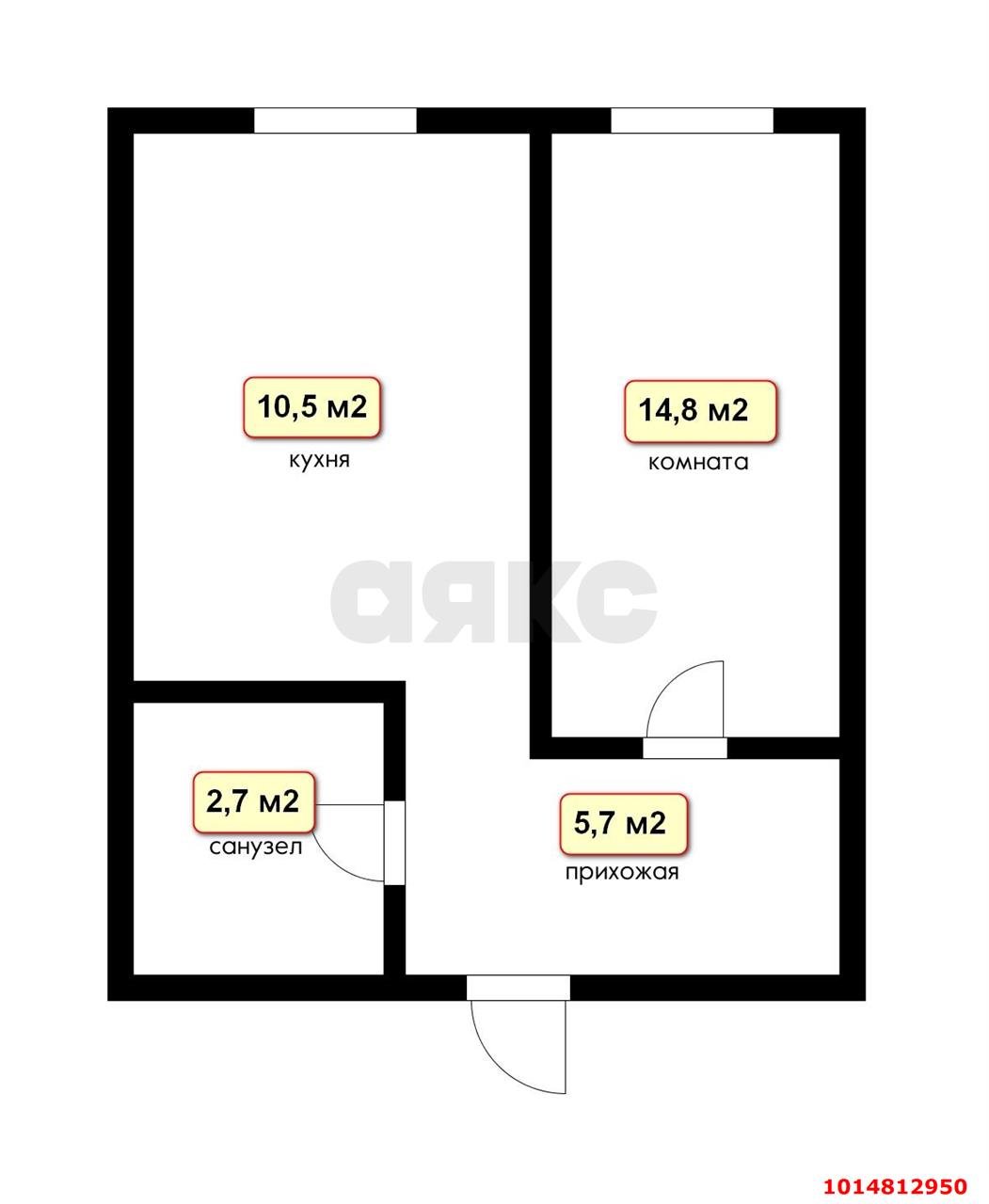 Фото №9: 1-комнатная квартира 35 м² - Яблоновский, жилой комплекс Южная Звезда, ул. Шоссейная, 70/1