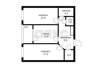 Фото №2: 2-комнатная квартира 66 м² - Краснодар, мкр. Завод Измерительных Приборов, ул. Зиповская, 40