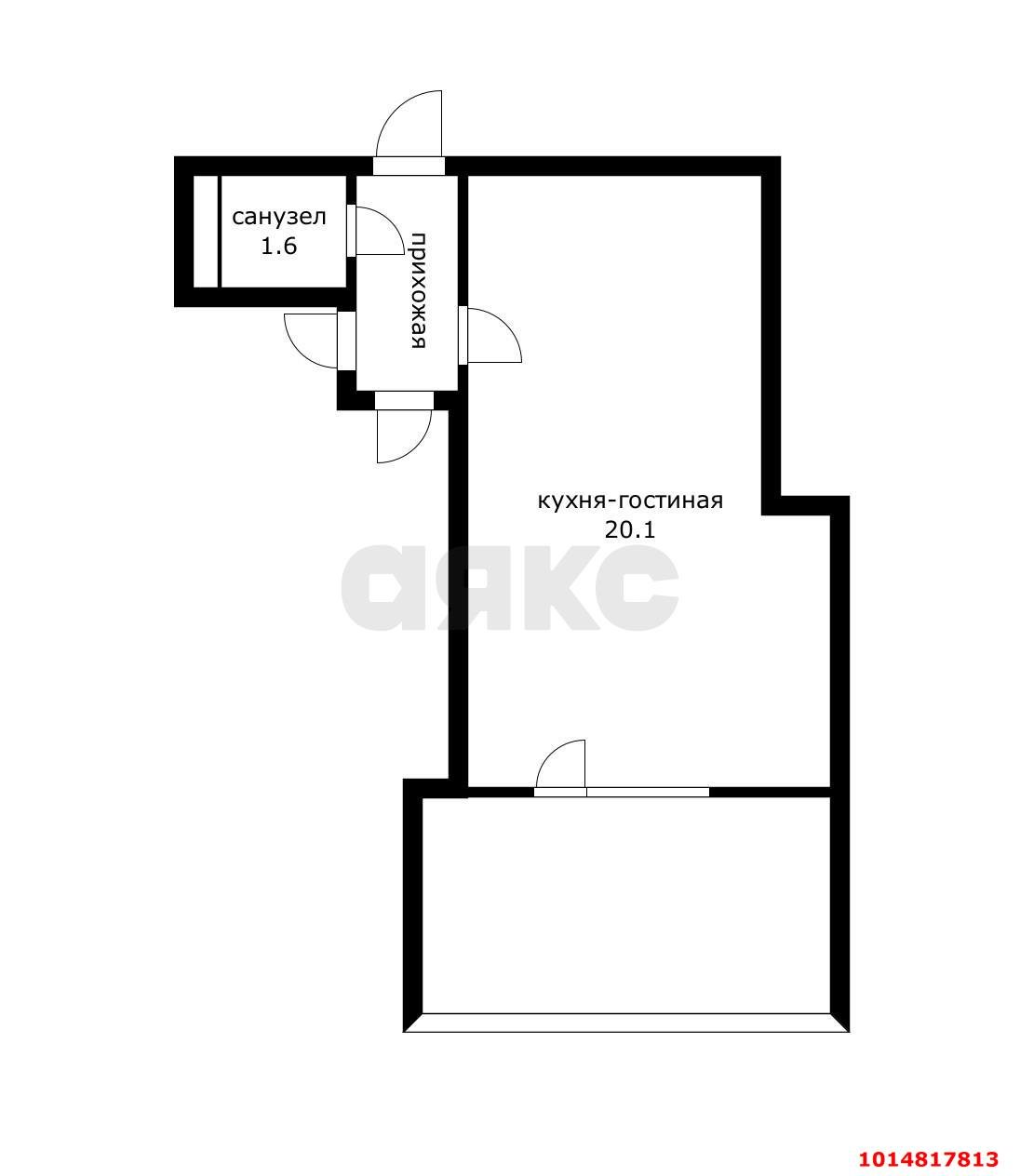 Фото №10: Студия 26 м² - Краснодар, Отделение № 1 совхоза Солнечный, Прикубанский внутригородской округ, мкр. Фестивальный, ул. Ковалёва, 1