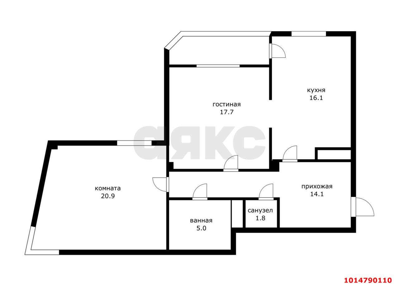Фото №20: 2-комнатная квартира 84 м² - Краснодар, имени Маршала Жукова, ул. Александра Покрышкина, 4/7