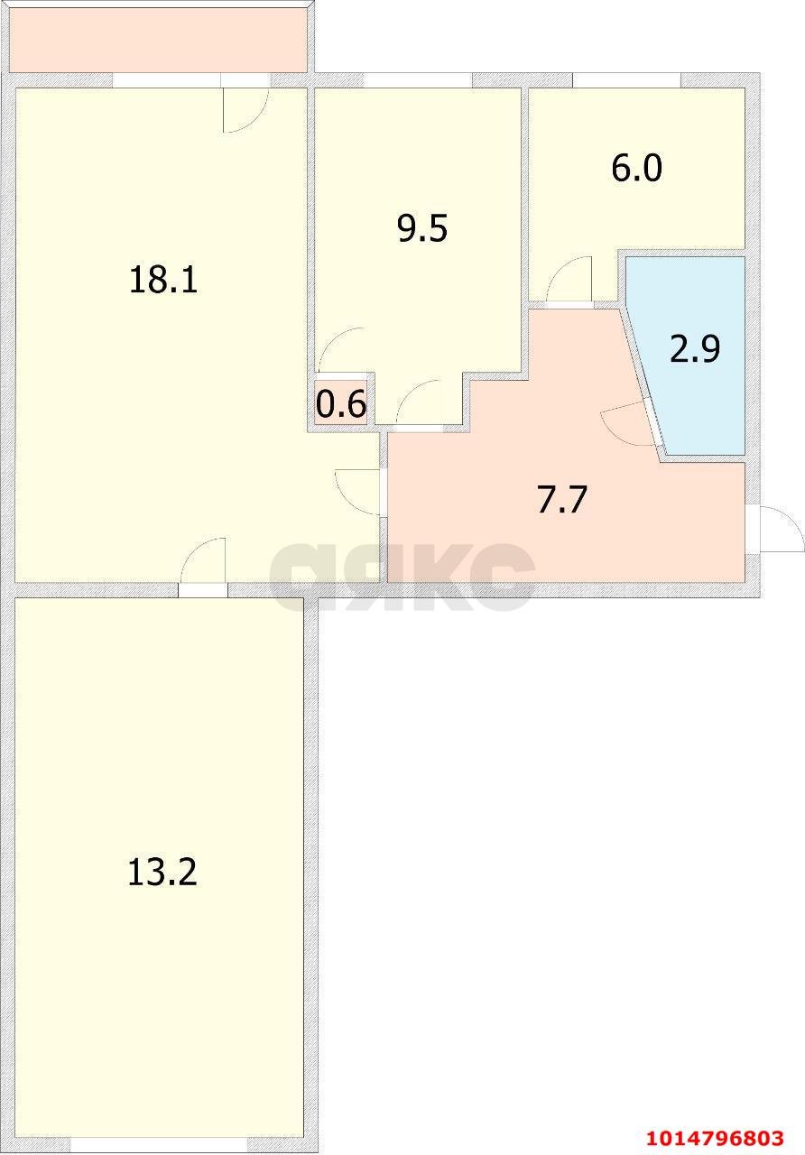 Фото №9: 3-комнатная квартира 63 м² - Краснодар, Западный внутригородской округ, ул. Гагарина, 246