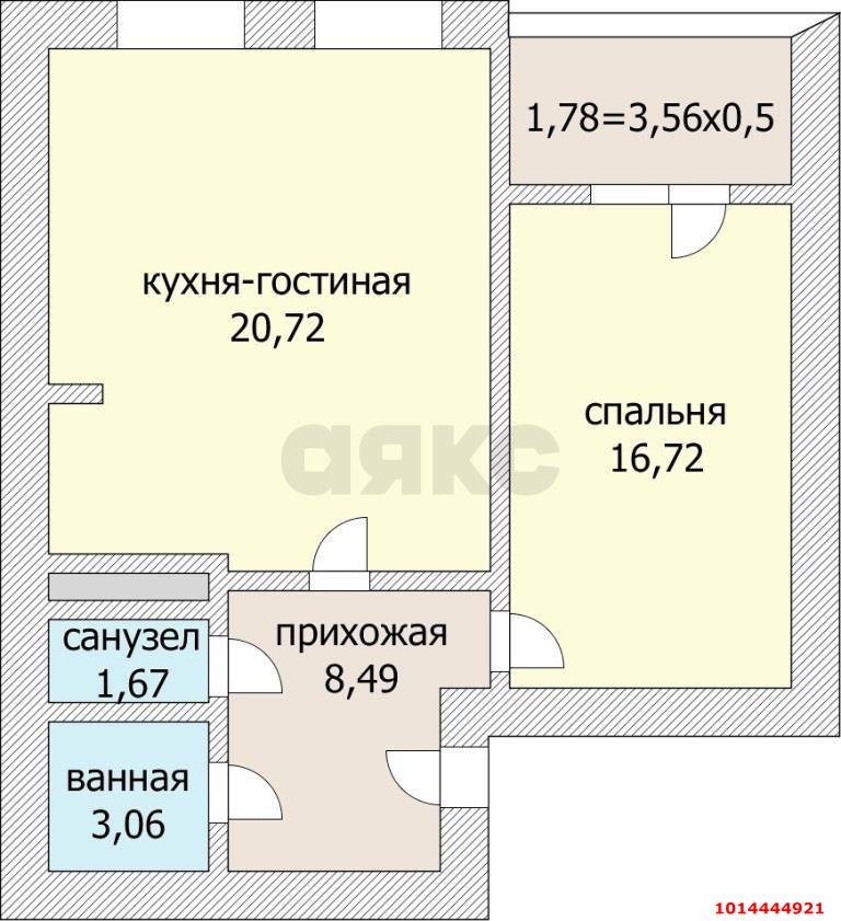 Фото №15: 2-комнатная квартира 58 м² - Краснодар, ЖК Губернский, ул. им. Героя Яцкова И.В., 15к2