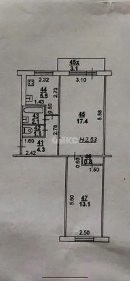 Фото №6: 2-комнатная квартира 44 м² - Ростов-на-Дону, 6-й, ул. Тружеников, 4