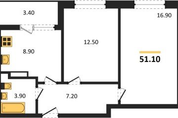 Фото №1: 2-комнатная квартира 51 м² - Краснодар, мкр. жилой комплекс Архитектор, ул. Доблести, 10