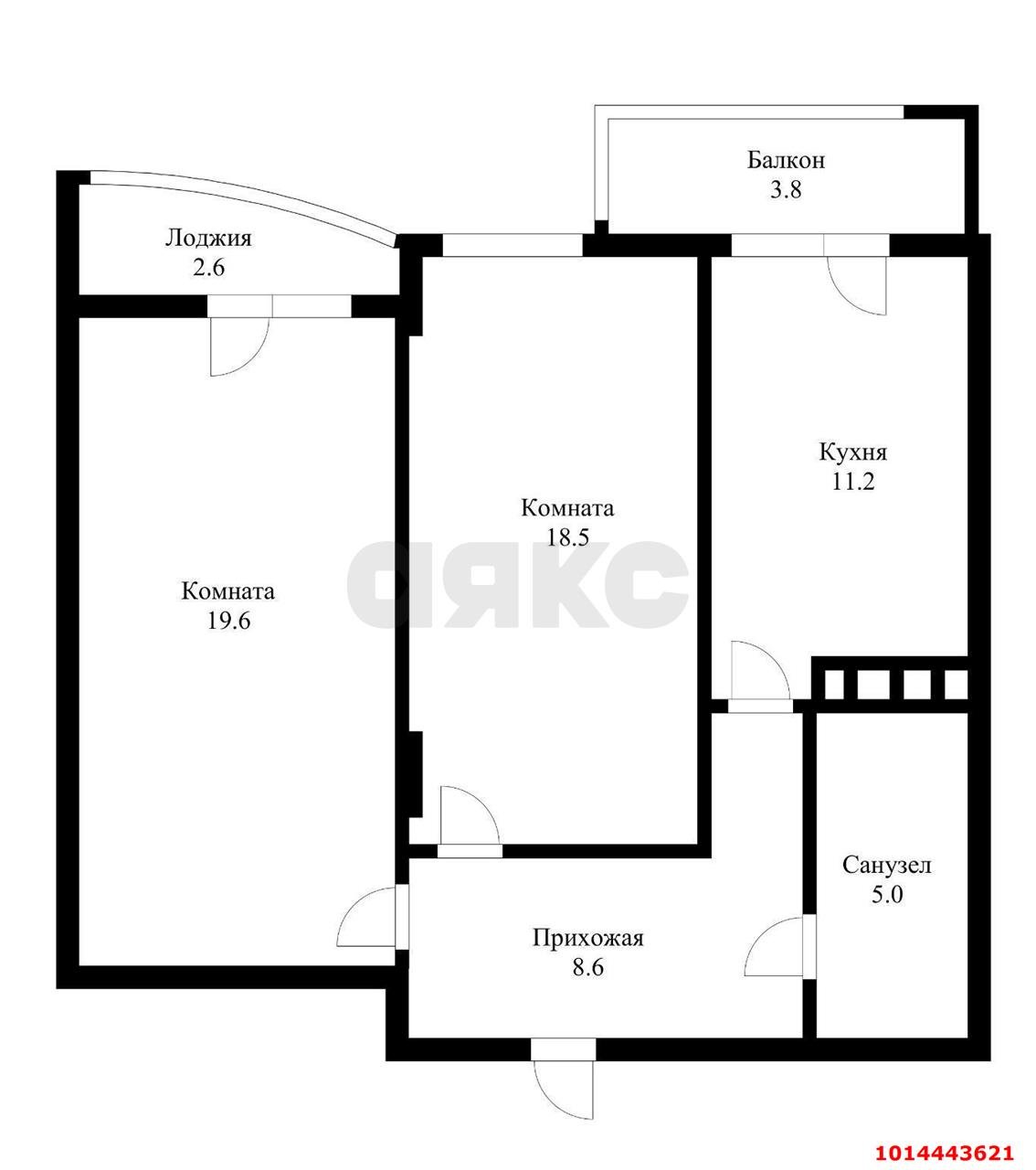 Фото №2: 2-комнатная квартира 68 м² - Краснодар, имени Петра Метальникова, ул. Петра Метальникова, 26