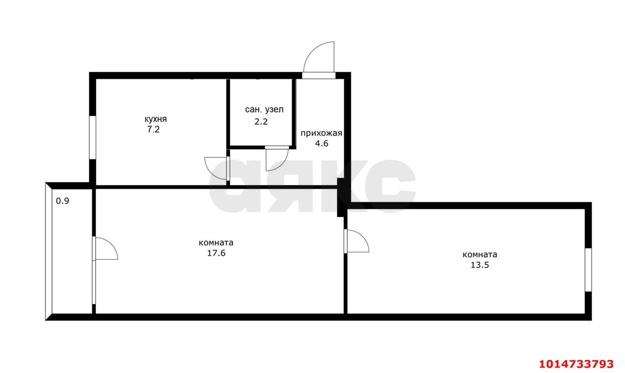 Фото №4: 2-комнатная квартира 48 м² - Краснодар, Завод Измерительных Приборов, ул. Карякина, 10