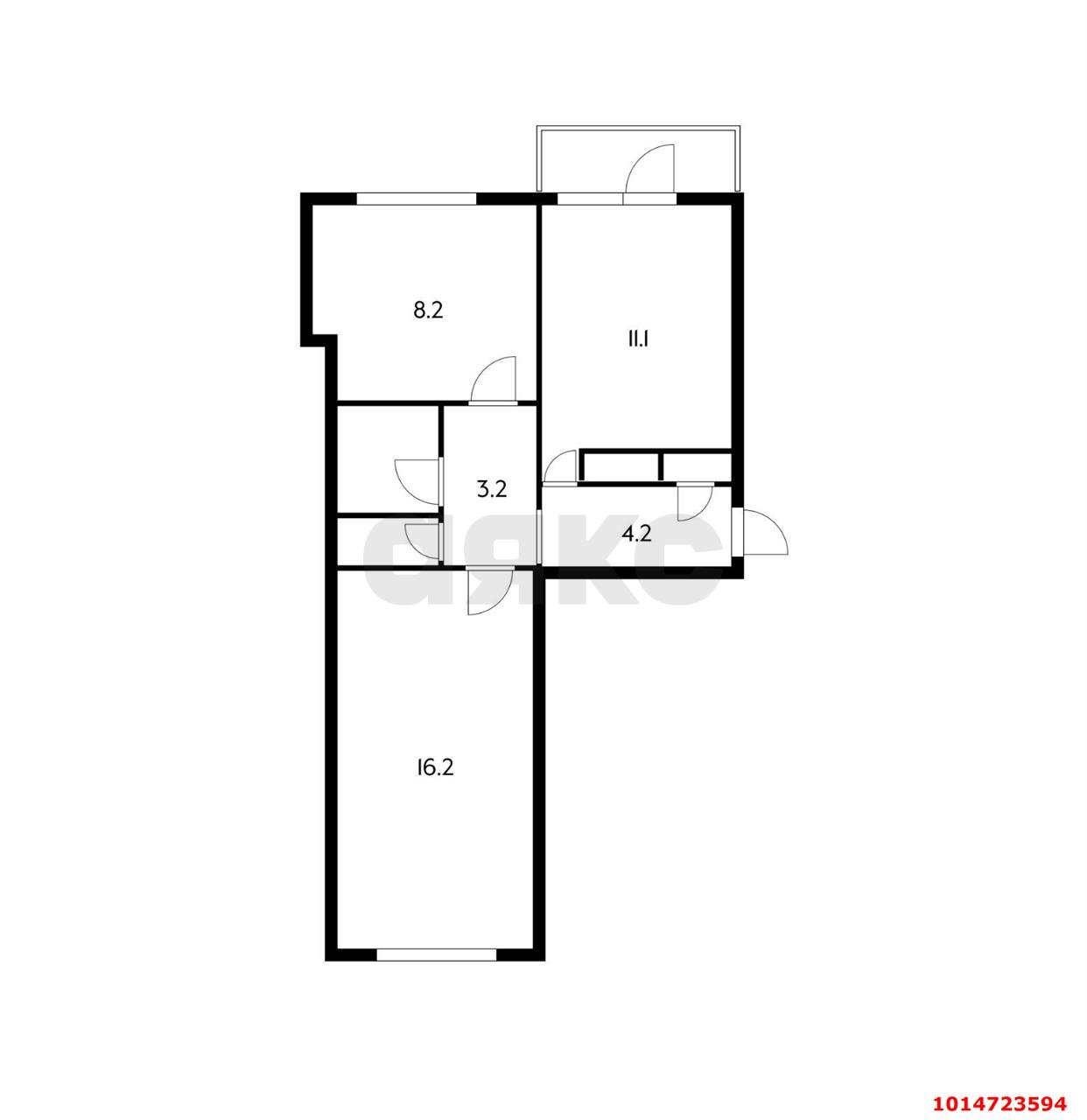 Фото №12: 2-комнатная квартира 48 м² - Краснодар, Авиагородок, ул. Авиагородок, 30