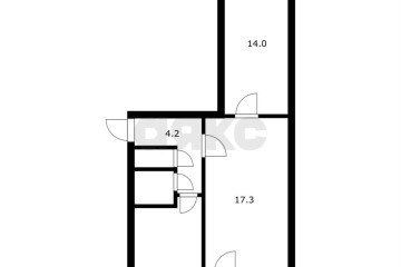 Фото №1: 2-комнатная квартира 44 м² - Берёзовый, п. Прогресс, ул. имени Профессора Малигонова, 22