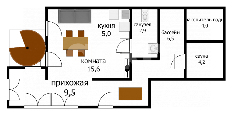 Фото №24: Дом 187 м² + 10 сот. - Супсех, 