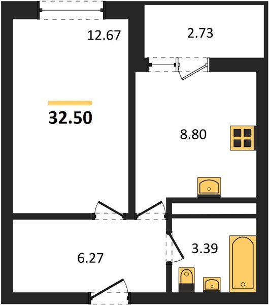 Фото №1: 1-комнатная квартира 32 м² - Новая Адыгея, жилой комплекс Ритм, 