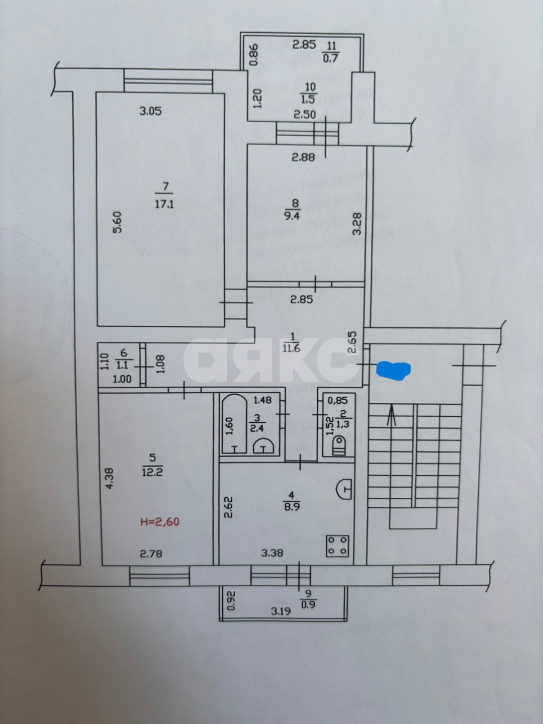 Фото №7: 3-комнатная квартира 64 м² - Горячий Ключ, Администрация, ул. Ленина, 217
