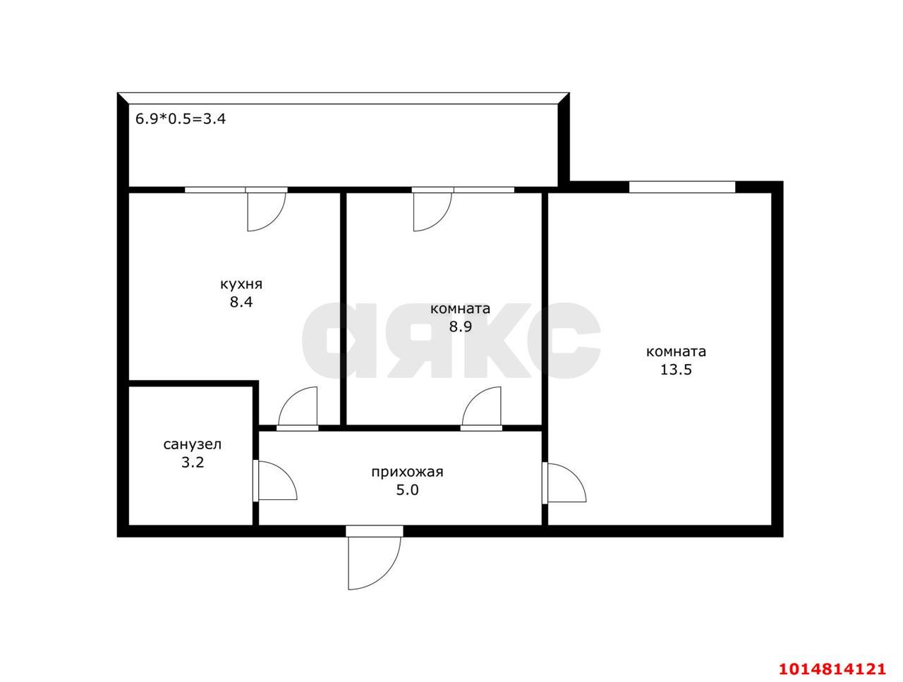 Фото №13: 2-комнатная квартира 45 м² - Новая Адыгея, жилой комплекс Родной Дом, ул. Бжегокайская, 31/3к3