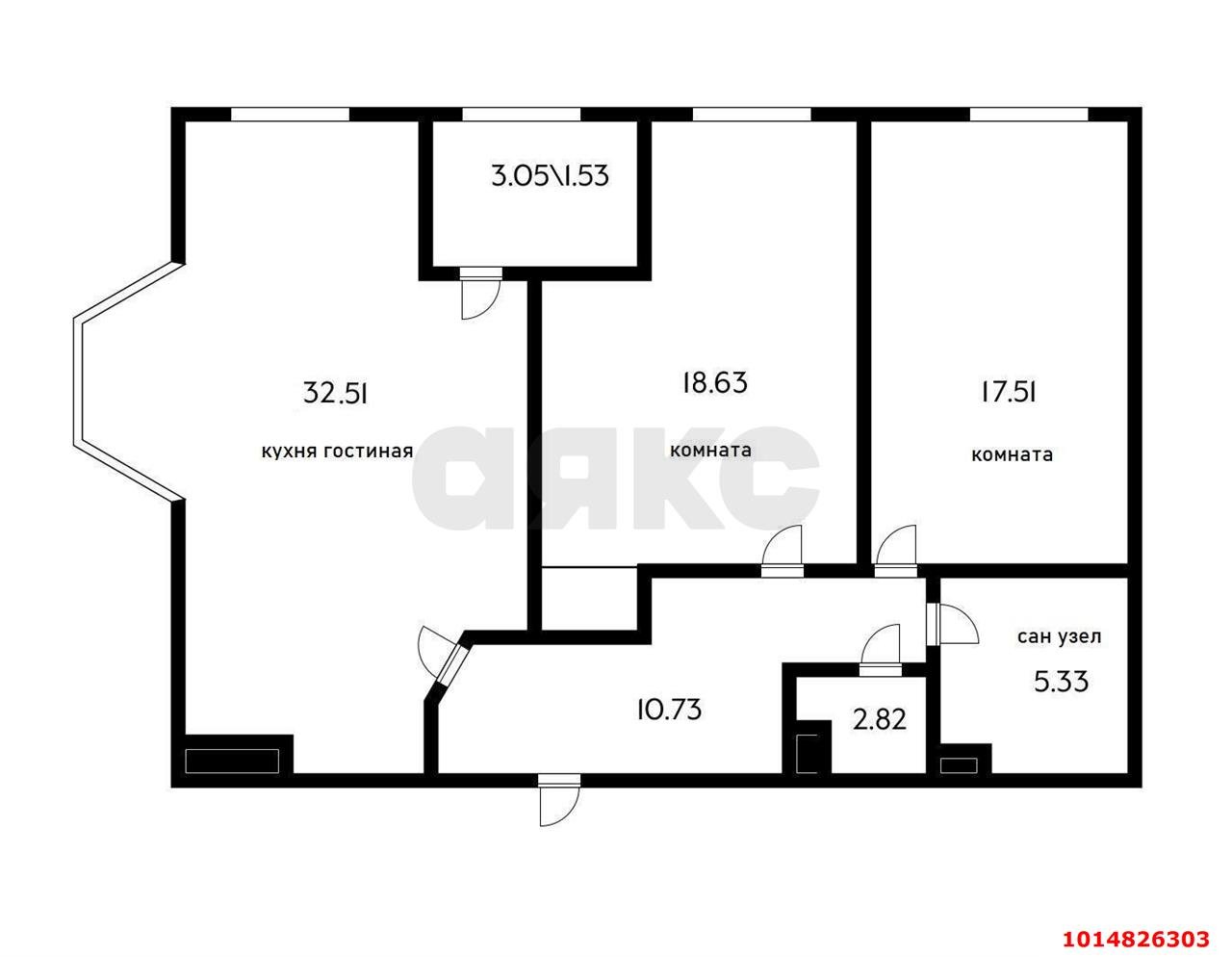Фото №15: 3-комнатная квартира 85 м² - Краснодар, ЖК Ренессанс, ул. Строителей, 21