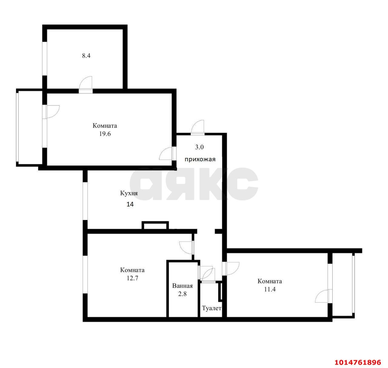Фото №12: 4-комнатная квартира 81 м² - Краснодар, Комсомольский, ул. Тюляева, 1