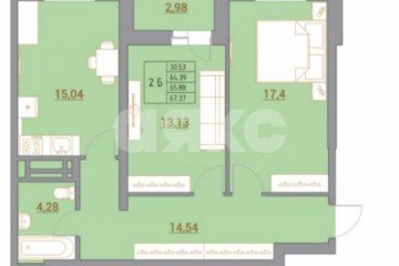 Фото №3: 2-комнатная квартира 69 м² - Ростов-на-Дону, мкр. жилой комплекс Новый Горизонт, ул. Тибетская, 1Вс1