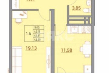 Фото №3: 1-комнатная квартира 46 м² - Ростов-на-Дону, мкр. жилой комплекс Новый Горизонт, ул. Тибетская, 1Вс1