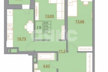 Фото №4: 2-комнатная квартира 56 м² - Ростов-на-Дону, мкр. жилой комплекс Новый Горизонт, ул. Тибетская, 1Вс1