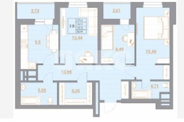 Фото №2: 3-комнатная квартира 84 м² - Ростов-на-Дону, мкр. жилой комплекс Новый Горизонт, ул. Тибетская, 1Вс1
