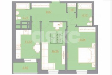 Фото №3: 2-комнатная квартира 70 м² - Ростов-на-Дону, мкр. жилой комплекс Новый Горизонт, ул. Тибетская, 1Вс1