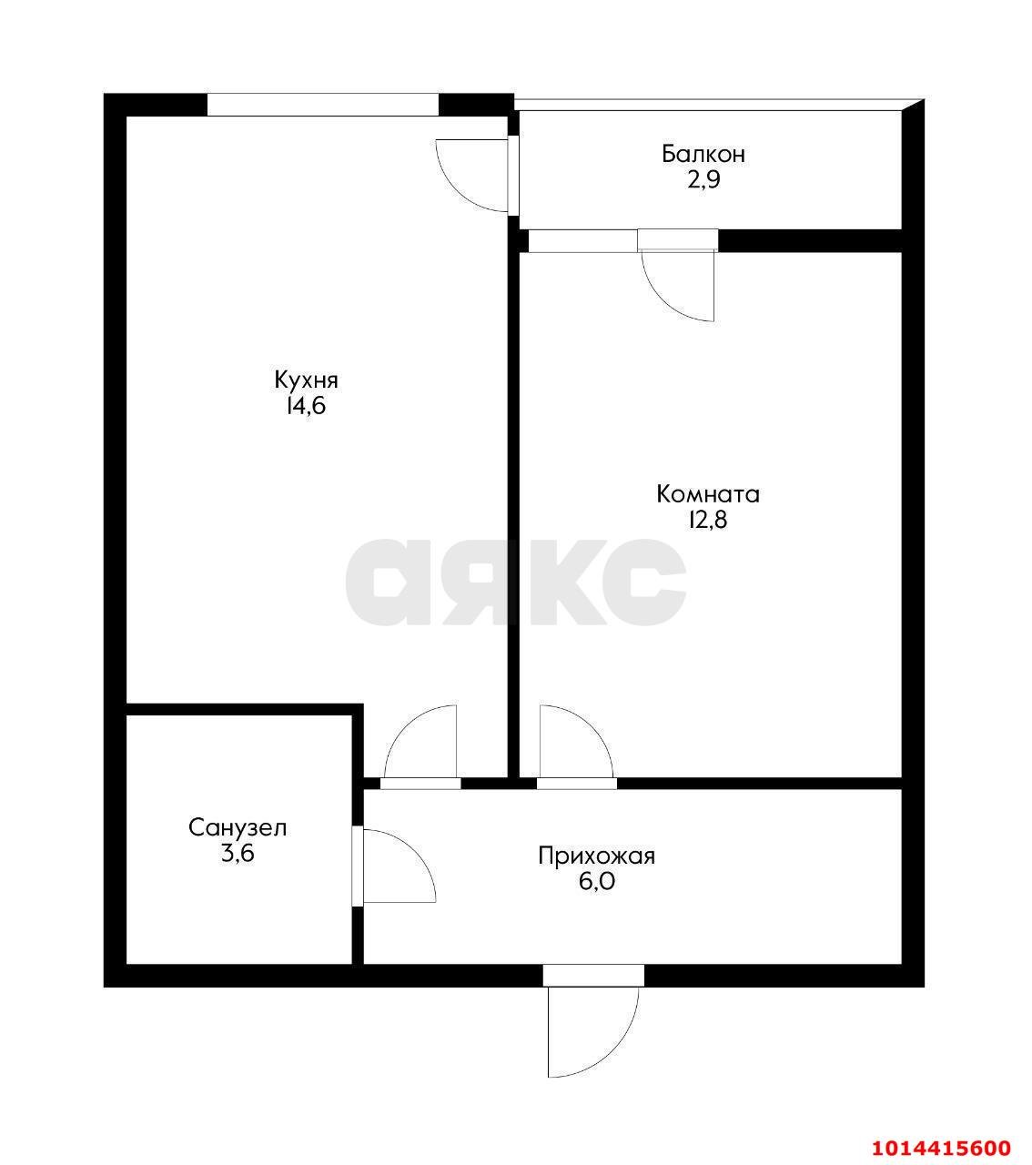 Фото №6: 1-комнатная квартира 36 м² - Краснодар, жилой комплекс Самолёт, ул. Западный Обход, 39/2