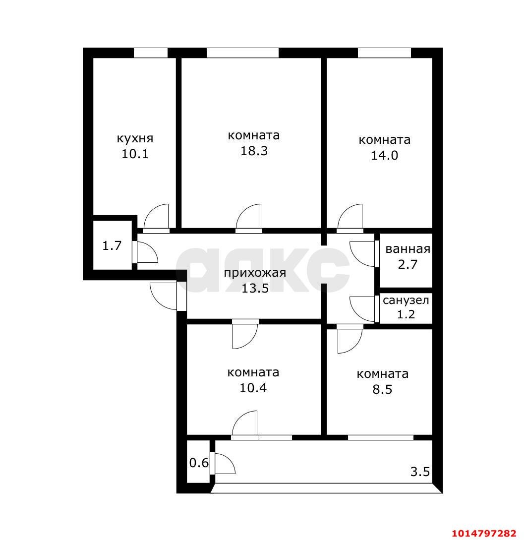 Фото №18: 4-комнатная квартира 85 м² - Афипский, ул. Пушкина, 140