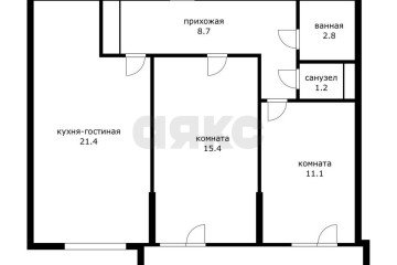 Фото №1: 2-комнатная квартира 61 м² - Краснодар, мкр. жилой комплекс Премьера, ул. Автолюбителей, 1/7к1