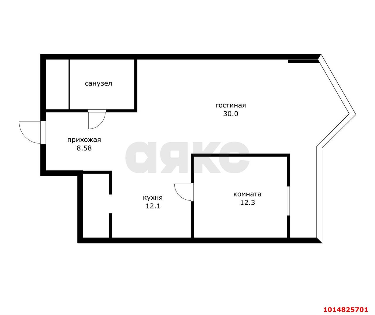 Фото №19: 1-комнатная квартира 60 м² - Краснодар, ЖК Седьмой Континент, ул. Совхозная, 1к7