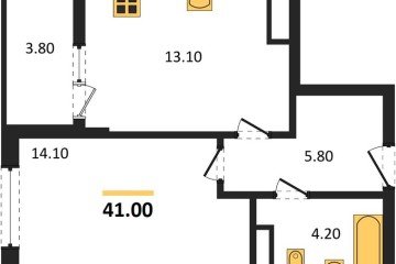 Фото №1: 1-комнатная квартира 41 м² - Краснодар, мкр. Прикубанский внутригородской округ, 